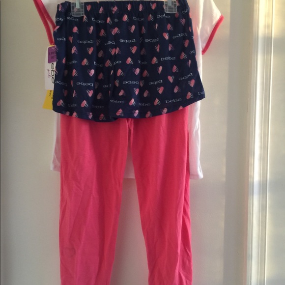 Bebe 3 Piece Pajama Sleepwear size 10/12 - Picture 3 of 8